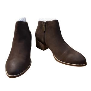 Sava Tegan Nubuck Ankle Booties Brown